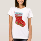 Funny Christmas Naughty Strumpf Santa Claus Joke T-Shirt (Vorderseite)