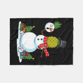 Funny Christmas Ne Snowman Xmas Mens Womens Kids Fleecedecke (Vorderseite (Horizontal))