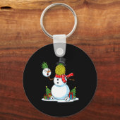 Funny Christmas Ne Snowman Xmas Mens Womens Kids Schlüsselanhänger (Vorderseite)