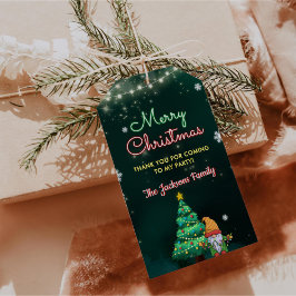 Funny Christmas Neon Sign Party Geschenkanhänger