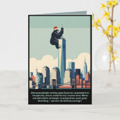 Funny Christmas New York Karte (Gelbe Blume)