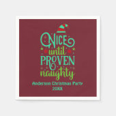 Funny Christmas, Nice bis Proven Naughty Red Serviette (Vorderseite)