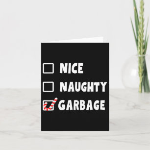 Funny Christmas Nice Naughty Garbage Trump Unterst Karte