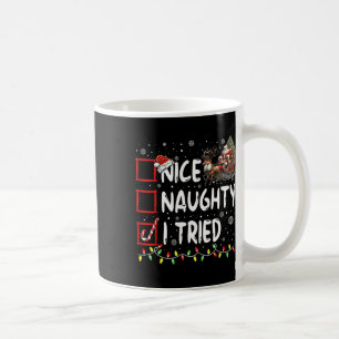 Funny Christmas Nice Naughty I Triday Xmas Kaffeetasse