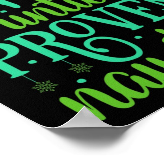 Funny Christmas Nice Until Proven Naughty T Shirt Poster (Ecke)