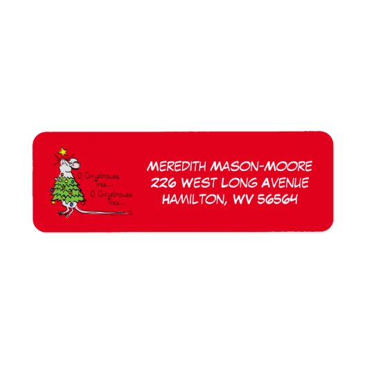 Funny Christmas Niedlich Mouse Tree Cartoon (Vorne)