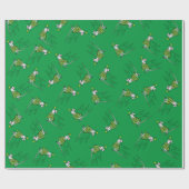 Funny Christmas Niedlich Mouse Tree Cartoon Geschenkpapier (Flach)