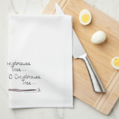 Funny Christmas Niedlich Mouse Tree Cartoon Geschirrtuch (Viertel Falte)