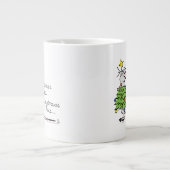 Funny Christmas Niedlich Mouse Tree Cartoon Jumbo-Tasse (Vorderseite)