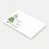 Funny Christmas Niedlich Mouse Tree Cartoon Post-it Klebezettel (angewinkelt)