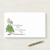 Funny Christmas Niedlich Mouse Tree Cartoon Post-it Klebezettel (Auf Schreibtisch)