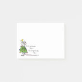 Funny Christmas Niedlich Mouse Tree Cartoon Post-it Klebezettel (Vorderseite)