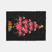 Funny Christmas Nk Flamingo Tree Holiday Bird Love Fleecedecke (Vorderseite (Horizontal))