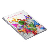 Funny Christmas Notebook Geschenk Happy Gnomes Par Notizblock (Rechte Seite)