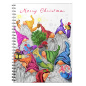 Funny Christmas Notebook Geschenk Happy Gnomes Par Notizblock (Vorderseite)