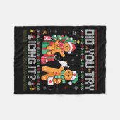 Funny Christmas Nurse Did You Try Icing It_ Ginger Fleecedecke (Vorderseite (Horizontal))