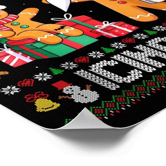 Funny Christmas Nurse Did You Try Icing It_ Ginger Poster (Ecke)