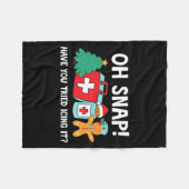 Funny Christmas Nurse Have You Tried Icing It Ging Fleecedecke (Vorderseite (Horizontal))