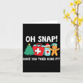 Funny Christmas Nurse Have You Tried Icing It Ging Karte (Gelbe Blume)