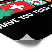 Funny Christmas Nurse Have You Tried Icing It Ging Poster (Ecke)