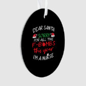 Funny Christmas Nurse Ornament (Vorderseite)