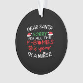 Funny Christmas Nurse Ornament (Vorderseite)