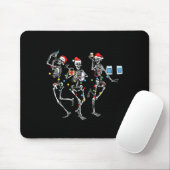 Funny Christmas Nurse Skeleton Nurse Dance Stethos Mousepad (Mit Mouse)