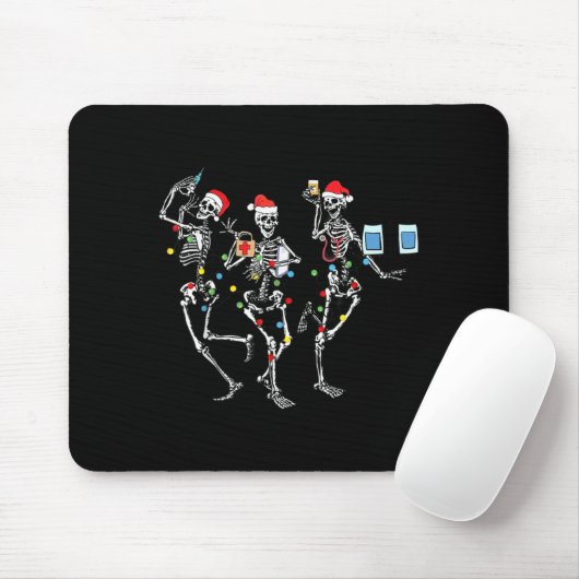 Funny Christmas Nurse Skeleton Nurse Dance Stethos Mousepad (Mit Mouse)