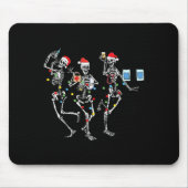 Funny Christmas Nurse Skeleton Nurse Dance Stethos Mousepad (Vorne)
