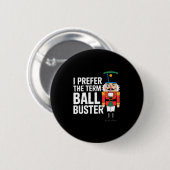 Funny Christmas Nutcracker- Ball Buster Funny Mens Button (Vorne & Hinten)