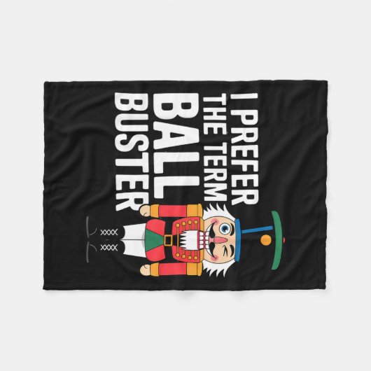 Funny Christmas Nutcracker- Ball Buster Funny Mens Fleecedecke (Vorderseite (Horizontal))