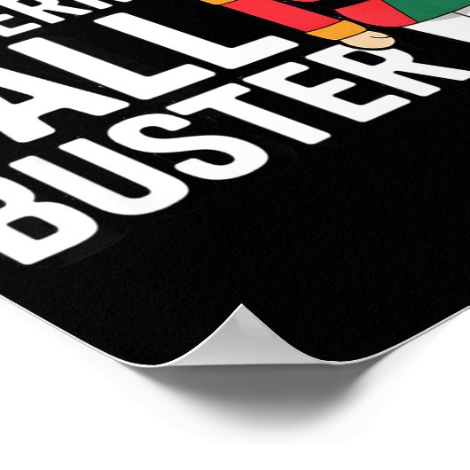 Funny Christmas Nutcracker- Ball Buster Funny Mens Poster (Ecke)