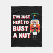 Funny Christmas Nutcracker- Bust A Nut Funny Mens Fleecedecke (Vorderseite)