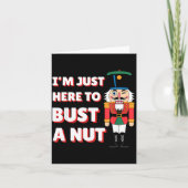 Funny Christmas Nutcracker- Bust A Nut Funny Mens  Karte (Vorderseite)