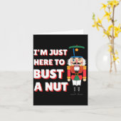 Funny Christmas Nutcracker- Bust A Nut Funny Mens  Karte (Gelbe Blume)