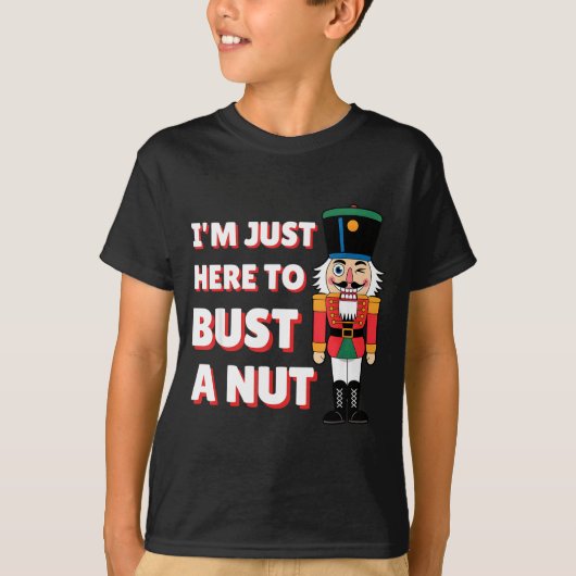 Funny Christmas Nutcracker- Bust A Nut Funny Mens T-Shirt (Vorderseite)