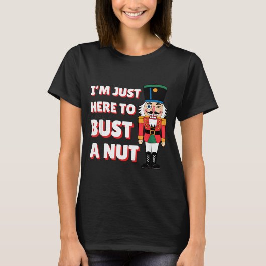 Funny Christmas Nutcracker- Bust A Nut Funny Mens  T-Shirt (Vorderseite)