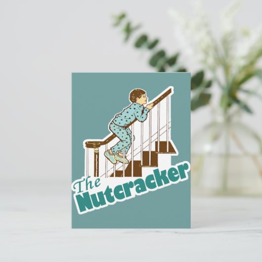 Funny Christmas Nutcracker Feiertagspostkarte (Stehend Vorderseite)