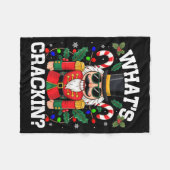 Funny Christmas Nutcracker Men Kids N Boys Whats C Fleecedecke (Vorderseite (Horizontal))