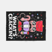 Funny Christmas Nutcracker Men Kids Teen Boys What Fleecedecke (Vorderseite (Horizontal))