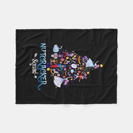 Funny Christmas Nutcracker Squad Ballett Tanz Kind Fleecedecke (Vorderseite (Horizontal))