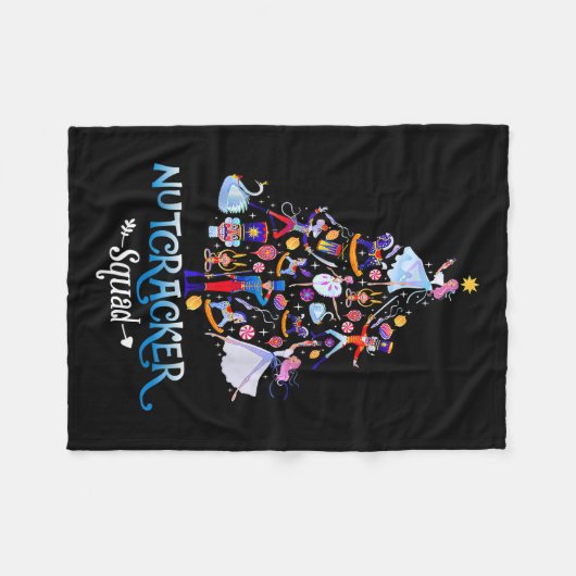 Funny Christmas Nutcracker Squad Ballett Tanz Kind Fleecedecke (Vorderseite (Horizontal))