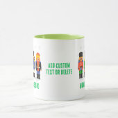 Funny Christmas Nutcracker Squad Matching Green Tasse (Zentrum)
