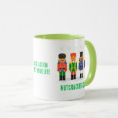 Funny Christmas Nutcracker Squad Matching Green Tasse (VorderseiteRechts)