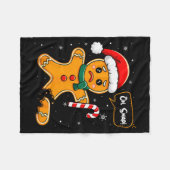 Funny Christmas Oh Snap Gingerbread Man Cookie X M Fleecedecke (Vorderseite (Horizontal))