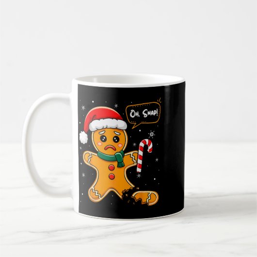 Funny Christmas Oh Snap Gingerbread Man Cookie X M Kaffeetasse (Links)