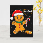 Funny Christmas Oh Snap Gingerbread Man Cookie X M Karte (Gelbe Blume)