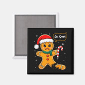 Funny Christmas Oh Snap Gingerbread Man Cookie X M Magnet (Vorderseite/Rückseite)