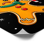 Funny Christmas Oh Snap Gingerbread Man Cookie X M Poster (Ecke)