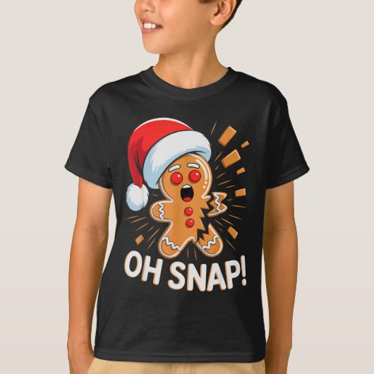 Funny Christmas Oh Snap Gingerbread Man Cookie X M T-Shirt (Vorderseite)